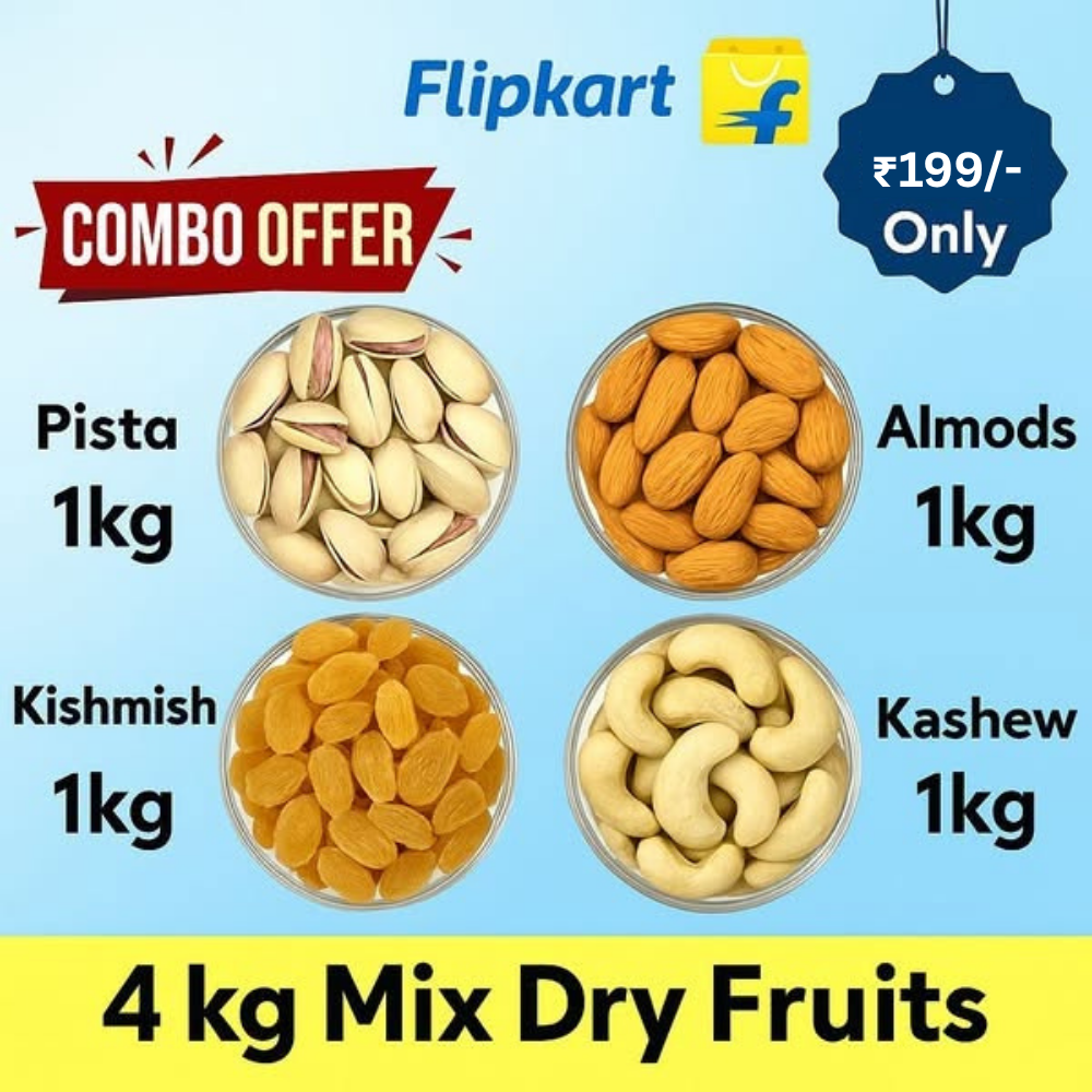 (4KG - 1Kg*4) Dry Fruits Combo Pack of 4